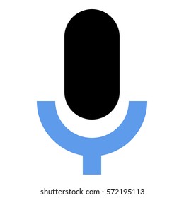 Microphone_record icon - Flat design, glyph style icon - Colored