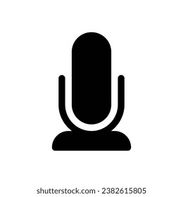 logotipo de icono de microfoneglyph para sitio web, aplicación, impresión, documento, diseño de afiches, etc, adecuado para diseño web, logotipo, aplicación