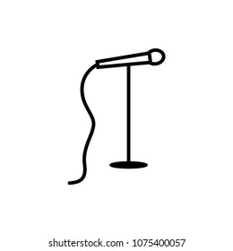 Microphone.Karaoke. Outline. Party Holiday Event Celebration Food Drink in flat design .Vector