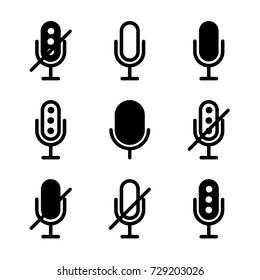 Microphones Icon Set