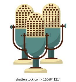 microphones music retro style