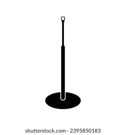 Microphones stand icon vector illustration logo design