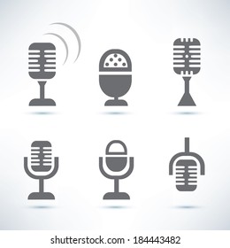 microphones symbol collection