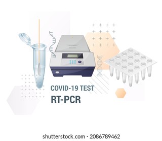 Micropipette - PCR Testing Lab Apparatus - Illustration as EPS 10 File