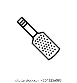 Microplane grater icon outline set sign