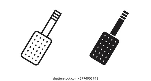 Microplane grater icon and symbol. Vector icon editable set