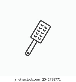 Microplane grater icon in thin outlined.
