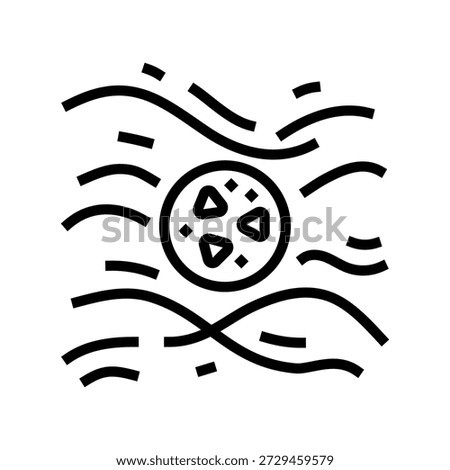 microplastic air line icon vector. microplastic air sign. isolated contour symbol black illustration
