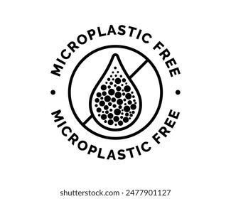 Microplastic free icon. Plastic free icon