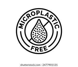 Microplastic free icon. Plastic free icon