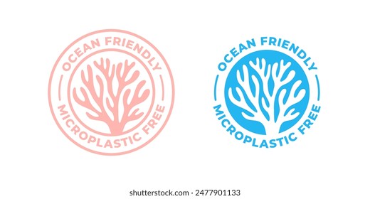 Microplastic free icon. Plastic free icon