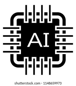 
A microprocessor chip having artificial intelligence sign denoting it ai accelerator
