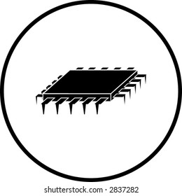 microprocessor chip symbol