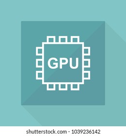 Microprocessor  concept vector line icon