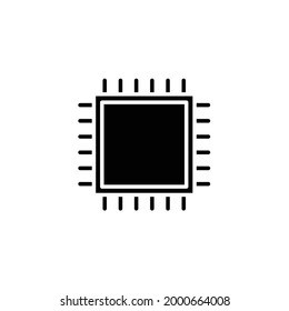 Microprocessor icon, eps 10 vector