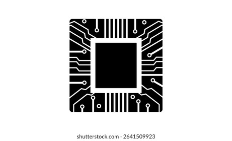 Microscheme symbol, black isolated silhouette