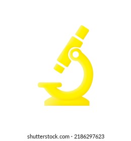 microscop 3d icon isolated on white background.