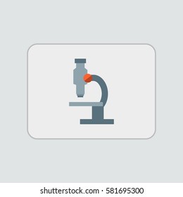 Microscop flat icon illustration isolated vector sign symbol