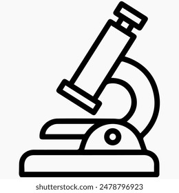 Microscop sign with isolated vector