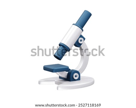 Microscope 3D Icon Illustration rendering