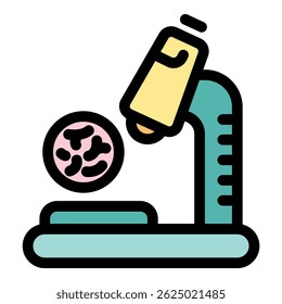 Microscópio que analisa uma amostra em uma placa de petri para pesquisa científica