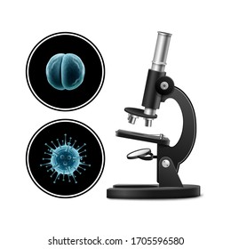 Microscope Bacteria Vector Illustration Isolated On Stock Vector 