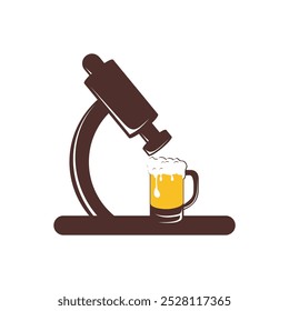 Microscope Beer Glass Logo Template