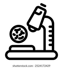 Microscope is being used to analyze a bacteria sample, highlighting the importance of scientific research in understanding microscopic organisms