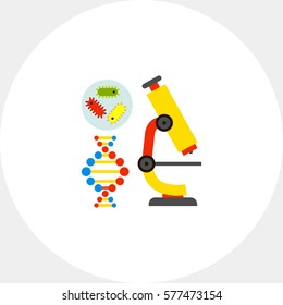 Microscope as Biology Concept Icon