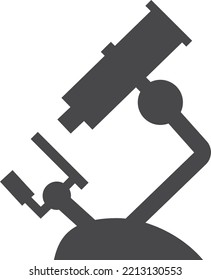 Microscope Black Icon. Scientific Research. Biology Symbol