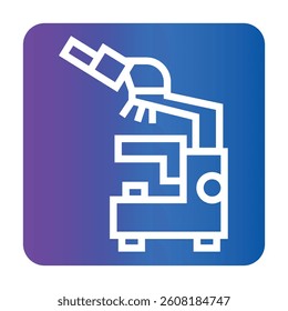 microscope black line icon for digital and print projects.  Minimal clean icons for apps and websites.