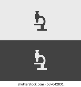 Microscope black and white icons.illustration isolated vector sign symbol