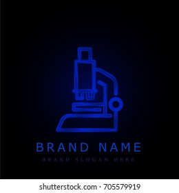 Microscope blue chromium metallic logo
