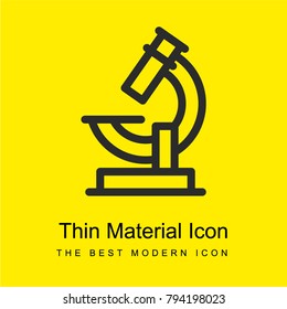Microscope bright yellow material minimal icon or logo design