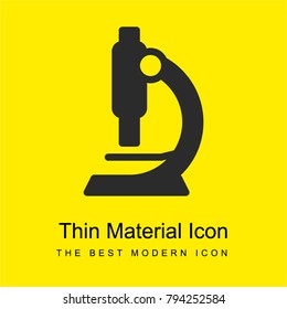 Microscope bright yellow material minimal icon or logo design