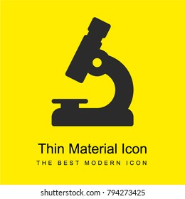 Microscope bright yellow material minimal icon or logo design