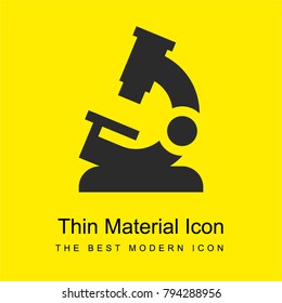 Microscope bright yellow material minimal icon or logo design