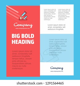 Microscope Business Company Poster Template. with place for text and images. vector background