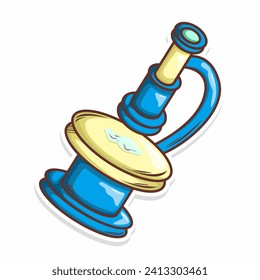 microscope cartoon doodle illustration. hand draw style