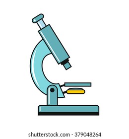Microscope cartoon icon isolated on a white background