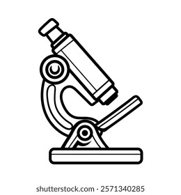 microscope cartoon isolated drawing line style sketch classic vintage design illustration