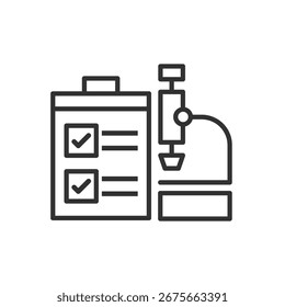 Símbolo de Símbolo de Símbolo de Ícone de Área de Transferência de Microscópio