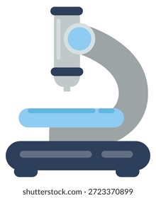 Mikroskopfarbsymbol. Laborgerät. Wissenschaftliches Instrument