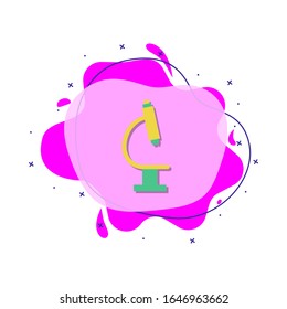 Microscope colored icon. Simple color vector of education icons for ui and ux, website or mobile application