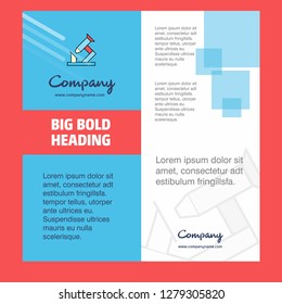 Microscope Company Brochure Title Page Design. Company profile, annual report, presentations, leaflet Vector Background