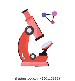 Microscope, a concept of educational tool in hand drawn design