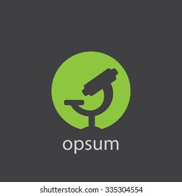 microscope cut identity template icon design element