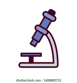 Microscope design, Chemistry science laboratory research technology biology equipment and test theme Vector illustration