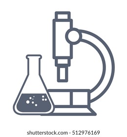 microscope device isolated icon
