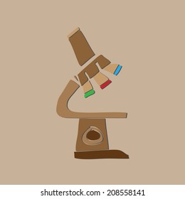 Microscope drawing icon cartoon character